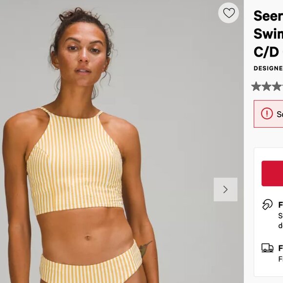 Lululemon - Seersucker High-Neck Longline Swim Top - Picture 3 of 3